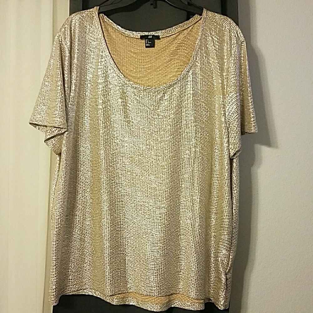 Gold shimmer top